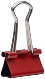 JAM PAPER Colorful Binder Clips - Extra Small - 3/5 Inch (15 mm) - Red Binderclips - 30/Pack...