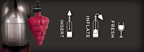 Wine Preserver (Charcoal): Wine Saver, Saves Red and White Wine, Reusable Stopper Sealer, Seen On Shark Tank...