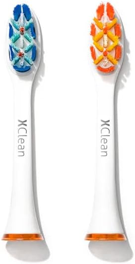 Ollie XClean Replacement Brush Heads - Extra-Large Size, Crisscross Bristle Pattern, Compatible with Brio SmartClean, Pack of 2, White...