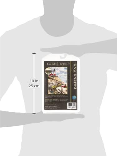 Dimensions Gold Collection Counted Cross Stitch Kit, Cliffside Beacon, 18 Count Ivory Aida, 5'' x 7''...