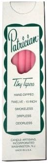 D'light Online Patrician 10 Inch Hand Dipped Skinny Taper Candles (Set of 12, Pink)...