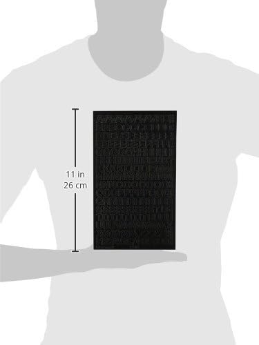 Chartpak Self-Adhesive Vinyl Capital Letters and Numbers, 1/2 Inches High, Black, 201 per Pack (01010), 1/2 Inch High...