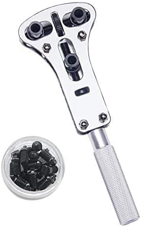 Professional Watch Wrench Screw Repair Set Kit, Watch Band Spring Bar Link Pin Adjustment, Back Case Removal Opener, Battery Cover Changing Replac...