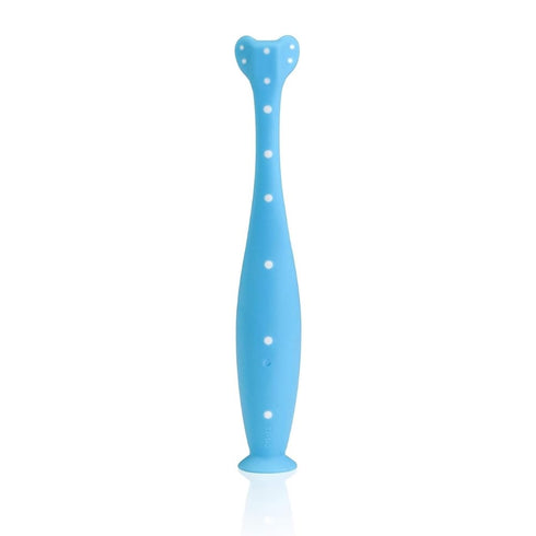 Frida Baby Triple-Angle Toothhugger Training Toddler Toothbrush | Toddler Toothbrush 2 Years and Up, Cleans All Sides at Once | Blue...