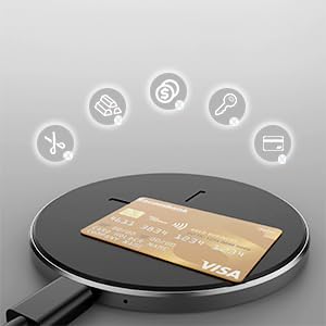 CENCENXIN-C1- Wireless Charger iPhone, Max 15W Qi Super Fast Charging Pad, Metal, USB-C iPhone 14/14 Plus/14 Pro/14 Pro Max/13/13 Mini/SE Samsung ...
