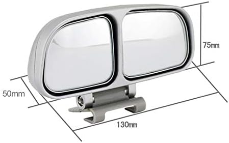 Blind Spot Wide Angle Auxiliary Mirror Car Silver Adjustable Rearview Mirror...
