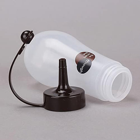 JapanBargain 3272, Japanese Squeeze Bottle Squirt Condiment Bottle Oil Bottle Soy Sauce Dispenser for Kitchen Made in Japan, 12oz, Chocolate...