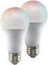 Satco 10W 2700-5000K A19 Medium Base LED Starfish IOT Replacement Lamp (Pack of 2)-4.57 Inches Tall and 2.36 Inches Wide...