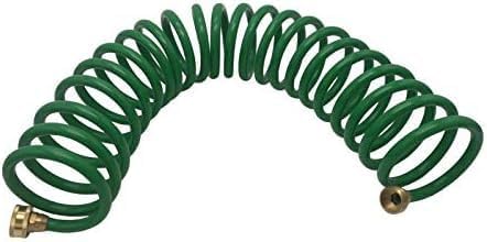 PVC Hose Recoil Hose Garden Hose EVA Curly Water Hose with Brass Connectors Watering Hose Coil Plastic Spring Hose Resistant Garden Coil Hose Self...