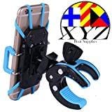 XYZ Supplies® Cell Phone Mount/Holder for Boat, Motorcycle/Bike Handlebars, Microphone, Music, or Drum Stand, iPhone, Samsung, Smart Phone, (Blue)...