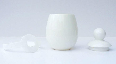 AggCoddler - Porcelain & Silicone Egg Cooker - Easily Cook Eggs with Toppings & Mix-Ins - Microwave & Dishwasher Safe - Steam, Poach, Boil Eggs - ...