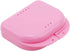 1Pc Pink Mouth Guard Case Orthodontic Retainer Box Denture Storage Container, Pink Attractive Design Easy to Clean and Store Convenient to Carry,O...