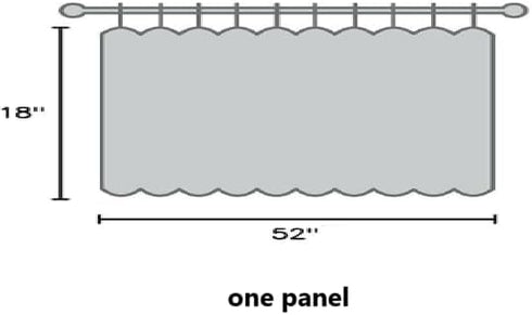 H.VERSAILTEX Blackout Curtain Valances for Kitchen/Bathroom - Thermal Insulated Window Valances for Living Room/Bedroom Rod Pocket Short Curtain 1...