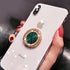 Glitter Bling Diamond Cell Phone Ring Holder, Compatible with Most of The Phones, Tablet and Case, Dark green...