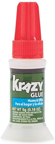 Krazy Glue Home & Office Brush On Super Glue, Brush Applicator, 5 Grams (2 Pack)...
