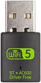 USB WiFi Bluetooth Adapter, 600Mbps Dual Band 2.4/5GHz Wireless Network Card, USB WiFi Dongle for PC/Laptop/Desktop, Support Windows XP/7/8.1/10...