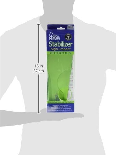 FootMatters Stabilizer Orthotic Insoles - Arch Support, Metatarsal and Heel Cradle - Large - FSA/HSA Eligible...