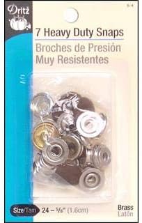 Dritz 5-4 Heavy Duty Snaps, Brown, Size 24 (5/8-Inch) 7-Sets...
