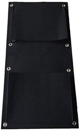Cloth 2 Pocket Saddlebag Hanging Vertical Garden Fence Bag Planter Pocket for Yard and Garden Home Decoration-Hangs flowers on both sides of The f...