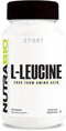 NutraBio 100% Pure L-Leucine - Muscle Recovery and Support - Naturally Fermented Free Form Amino Acid - Vegan, Non-GMO, Gluten Free - 400mg, 180 c...