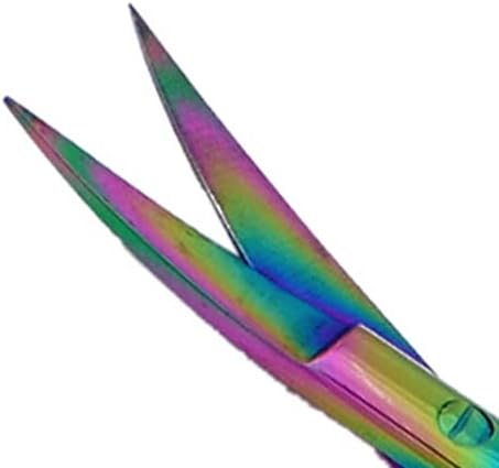 Embroidery Sewing Scissor - Titanium Spring Action Scissor 4.75" - German Stainless Steel, Curved Tip, Snips, Thread Scissor - By The Unique Edge...