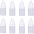 HLLMX 8 PCS Empty Plastic Squeezable Dropper Bottle Portable Empty Squeezable Dropper Bottle Container with Screw Cap Essential Oil Container 5ML...