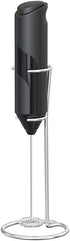 Powerful Milk Frother Handheld Foam Maker (with Stainless Steel Stand) for coffee, Latte - Whisk Drink Mixer for Cappuccino, Mini Foamer for Cappu...