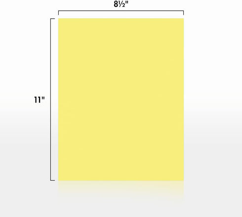 LUXPaper 8.5" x 11" Paper | Letter Size | Pastel Canary Yellow | 60lb. Text | 50 Qty...