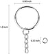 100 Pack Key Ring with Chain and Open Jump,1 inch Split Round Keychain Rings Bulk for Craft Making Jewelry...
