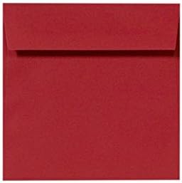 LUXPaper Square Invitation Envelopes | Peel & Press | 8" x 8" | Ruby Red | 80lb. Text | 50 Qty...