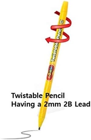 Xeno Slim Ball Point Pens - Baby Mikey Black Color 0.38 mm (Pack of 12) With twistable pencil...