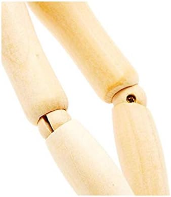 8 Inch Artists Wooden Manikin Flexible Body Joints Human Figure Puppet Model Wood Male Mannequin Doll Ornament Stand for Home Office Desk Decorati...