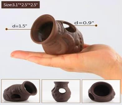 Ceramic Shelters, 2 pcs, Fish Tank Accessories, Fish House, Swim Holes Aquatic, Aquarium Cave for Freshwater and Saltwater Fish Tank, Pets to Bree...
