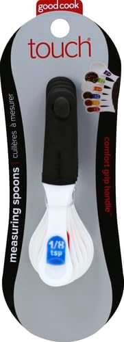 Good Cook Touch 6 Piece Measuring Spoon Set, White...