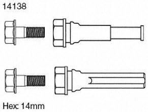 Carlson Quality Brake Parts 14138 Disc Brake Guide Pin Set...