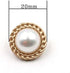 10pcs Round Pearl Buttons with Shank for Sewing Gold Button Crafts for Clothes Shirts Suits Coats Sweaters Wedding Dress Clothing Decorations (Flo...