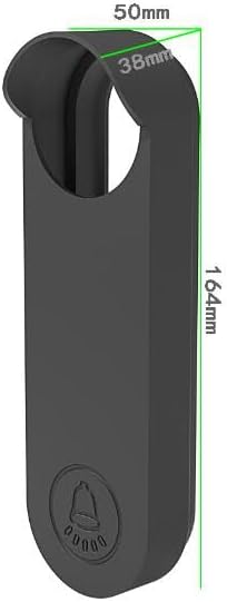 Silicone Case Doorbell Cover Weatherproof Protective Silicone for Google Nest Doorbell Case Anti-UV (Black)...