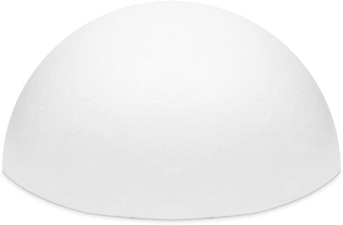 Juvale White Half Sphere Foam Ball for DIY Crafts, Large Hollow Dome for Art Supplies (11.4 x 6 in Half Foam Balls for Crafts)...