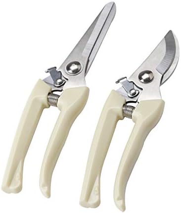 two pack Garden Flower Scissors,Lightweight Hand Pruners Make Cut Smooth & Clean,Premium Plant Shears,Powerful Trimmer Applied to Flowers,Branches...