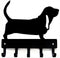 Basset Hound Key Holder & Leash Hanger for Wall - Large 9 inch Wide with 5 Hooks - Made in USA...