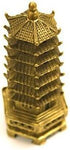 The Petite Brass Pagoda - 5" Feng Shui enhancer for protection and wealth luck...