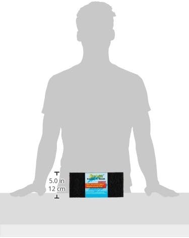 STAR BRITE Large Scrub Pad - Coarse Texture (Black) - Use by Itself or Attach to Flexible Head Scrubber - Versatile Cleaning for Bigger Jobs (0401...