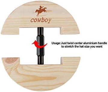 Cowboy Hat Stretcher,Small Size 6 1/2 to 9 1/2-Colourful Adjustable Buckle Heavy Duty (Small, Black)...