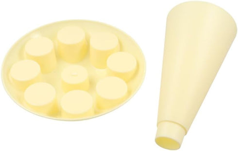 Piping Bag Rack, Plastic Pastry Bag Filling Stand with 8 Cake Nozzles Holder Cupcake Cookie Nozzle Bakeware Tip Decorating Display Trays Baking Ac...