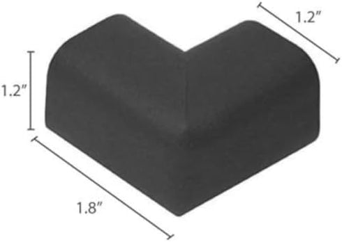 KidKusion 4-Piece Safety Corner Cushion, Black, Child Proofing Corner Guard, Made in USA, Child Safety, Home Furniture Safety Bumper, Baby Proof T...