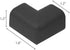 KidKusion 4-Piece Safety Corner Cushion, Black, Child Proofing Corner Guard, Made in USA, Child Safety, Home Furniture Safety Bumper, Baby Proof T...