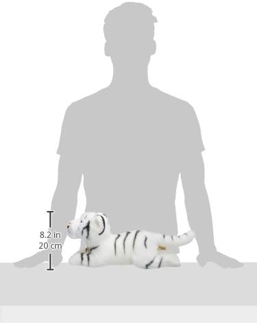 Aurora® Realistic Miyoni® White Tiger Stuffed Animal - Lifelike Detail - Cherished Companionship - White 16.5 Inches...