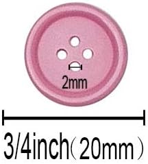 Libiline 100pcs Resin Button Solid Color 4Holes Craft Clothe Sewing Card Making Sweater Shirt (Multi-Color, 3/4"(20mm))...
