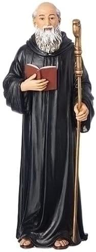 Roman Joseph's Studio Inc., St. Benedict Figure, Renaissance Collection, 6.25" H, Resin and Stone, Religious Gift, Decoration, Collection, Durable...