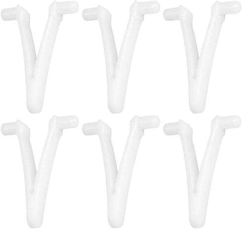 6Pcs White Pool Supply V Clip, Pool Butterfly Clip V Clip Pool Attachment Clips Replacement for Swimming Pool Spa Brush, Vacuum Head, V Clips and ...